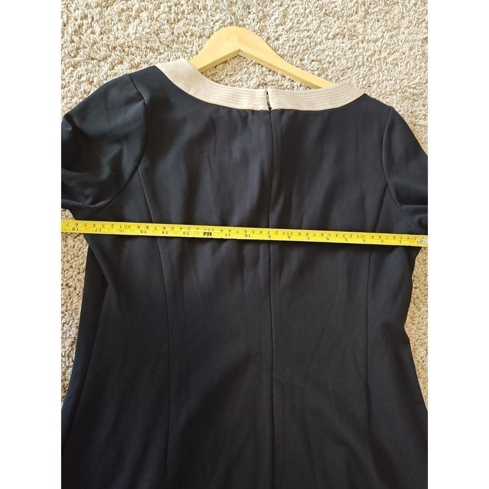 Talbots Petites Sheath Dress Size 8P Black Tan Used Professional Career‎ Office - Picture 7 of 16